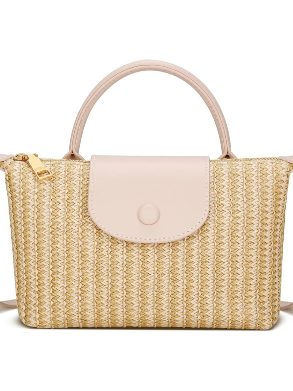 Mini Top Handle Purse for Women Small Summer Straw Beach Crossbody Bags for Lady - Picture 1 of 7